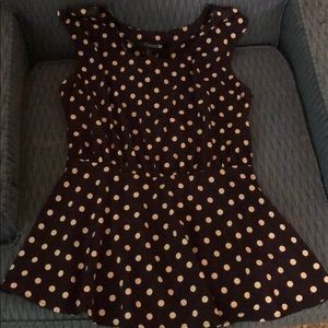 Open back peplum top